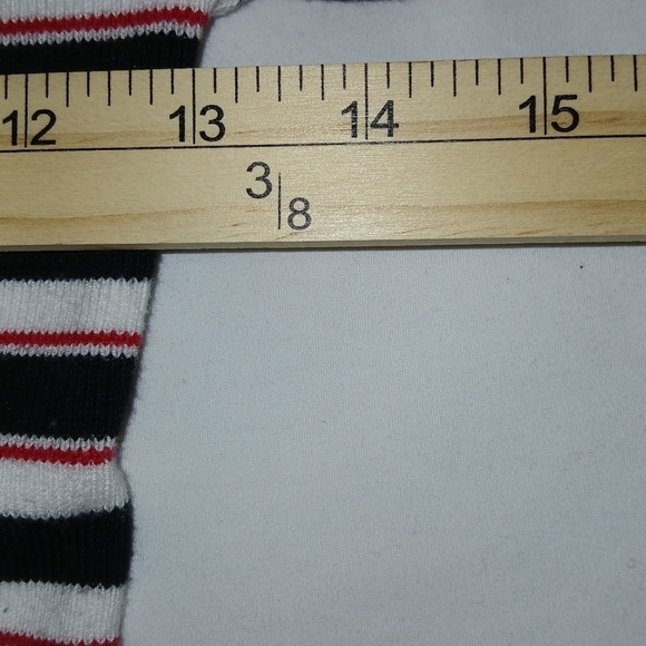 Forever 21 Y2K striped mock neck midi dress Women's size Small preppy ac… - Picture 5 of 6